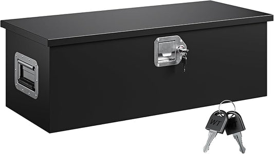 Yizosh 30 Inch Steel Heavy Duty Truck Bed Tool Box, Trailer Tongue Tool Box with Lock and Keys, Tool Box for Storage, Utility Trailer Tool Box for Truck, Pickup, RV, Trailer