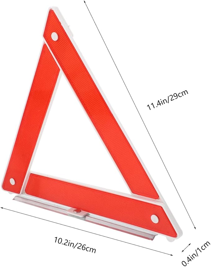 VOSAREA Safety Triangle Reflective Warning Sign for Vehicles High Visibility Roadside Kit for Car Breakdowns and Traffic Safety Easy to up Reflector