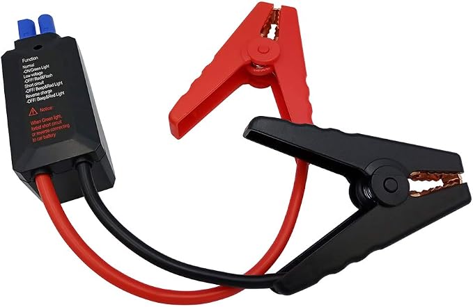 EC-5 Replacement Car Portable Battery Jump Starter Smart Cable, EC5 Car Battery Smart Clamps, 12V, 15A, Anti-short Connection & Reverse Charging Protection, All Copper Material