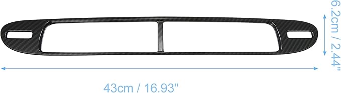 X AUTOHAUX Black Carbon Fiber Pattern Center Console Dashboard Air Conditioner AC Outlet Vent Cover Trim Interior Accessories for Chevrolet Camaro 2010-2015