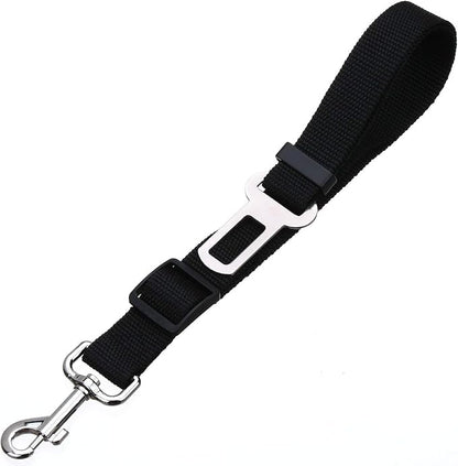 Elisel 2 Packs Adjustable Length Pet Dog Cat car seat Belt Pet seat Belt Pet Accessories for Dogs Cats and Pets (Blue Black)