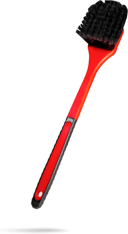 Adam's Polishes Fender Brush - Rubberized, Professional Long Handle Car Wash Brush