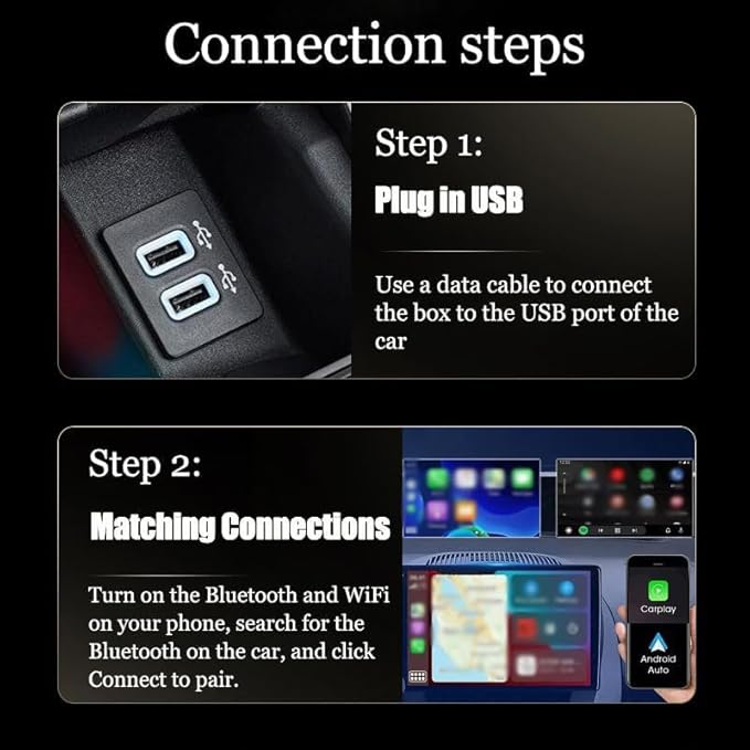 Wireless CarPlay Adapter for Honda Motor Africa Twin 2020-2025 2026, Convert Wired to Wireless CarPlay Adapter Plug and Play, Fast Auto-Connect,Black