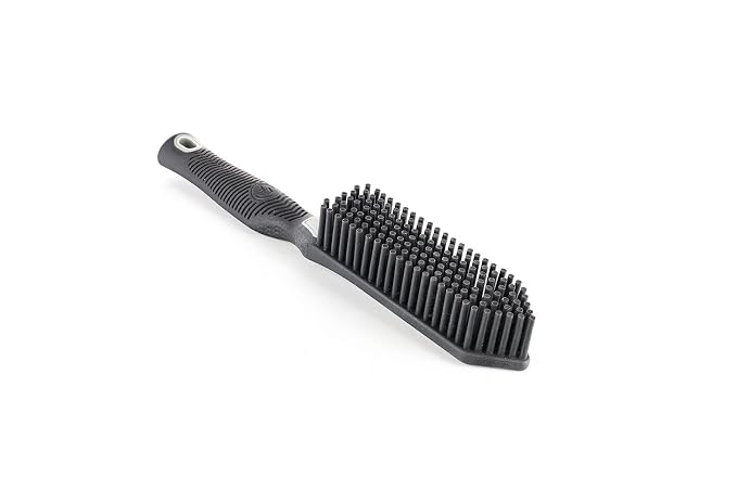 Detail Factory Pet Hair Brush for Car Interior, Rubber Bristle Fur Remover for Carpet, Upholstery, Seats, Cargo Areas & Pet Beds, Gray