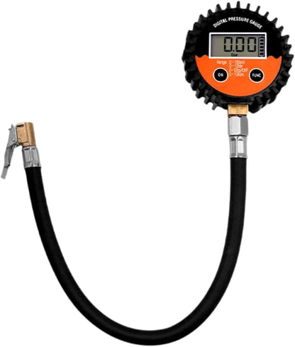 Tire Pressure Tester & Inflation Hose with Flexible 40cm (15.75 inch) Hose for Trucks, Cars, Motorcycles