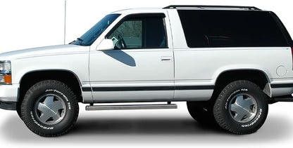 APS (304 Stainless Steel Polished Silver 5 inches) Running Boards Nerf Bars Steps Compatible with Chevy GMC CK 1988-1998 Regular Cab & Chevy Tahoe 95-99 2Dr & GMC Yukon 92-99 2Dr (Exclude ZR2)