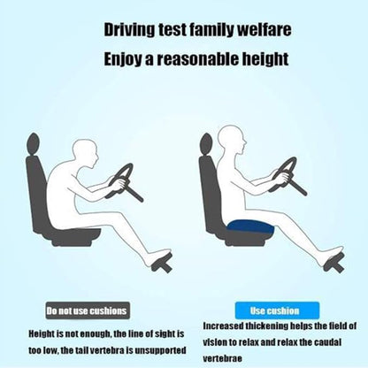 Srutirbo Car Booster Seat Cushion Raise The Height for Short People Driving Hip (Tailbone) and Lower Cack Fatigue Relief Suitable for Trucks, Cars, SUVs, Office Chairs, Wheelchairs (Black and Gray)