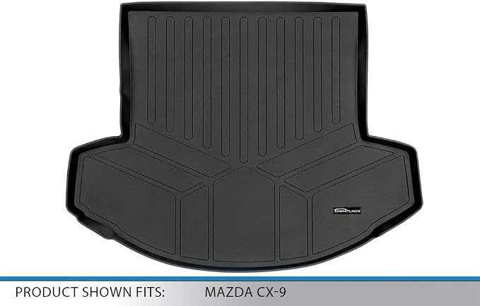SMARTLINER All Weather Custom Fit Cargo Trunk Liner Floor Mat Behind 2nd Row Compatible with 2016-2023 Mazda CX9