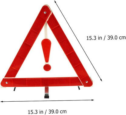 4pcs Car Safety Triangle Warning Sign Kit Portable Reflective Roadside Alert for Vehicles Sturdy and Wind-Resistant for Road Construction and Vehicle Maintenance