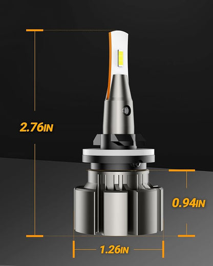 SEALIGHT 880 LED Fog Light Bulbs or DRL, 6000K White, Over 50000 Hours Lifespan, 885 893 899 Fog Lights, Super Bright Fog Light Bulb, Can-bus Error Free, Plug and Play, 360-degree Illumination