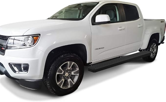 APS Running Boards (Nerf Bars Side Steps Step Bars) Compatible with Chevy Colorado GMC Canyon 2015-2026 Crew Cab 5ft Bed (Black Powder Coated 6 inches Wheel to Wheel)