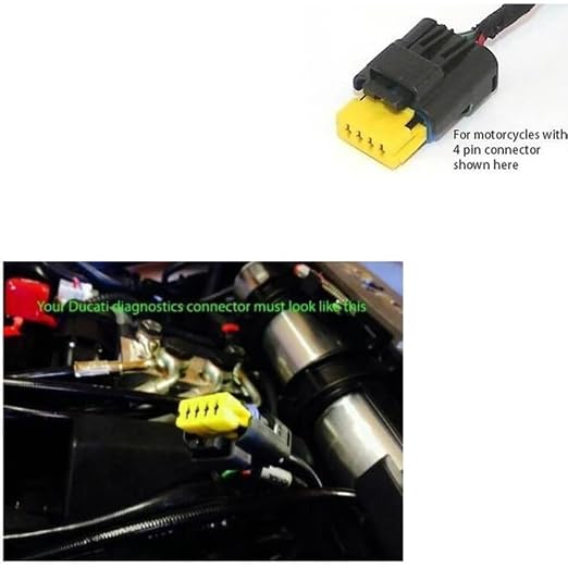 AntiBreak 4pin 4 pin Ducati OBD Motor Cable obd2 obdii Motorcycle Adapter Engine Fault Diagnosis and Detector Fits for 4pin Motorcycles usd for Ducati Multistrada Motorrad