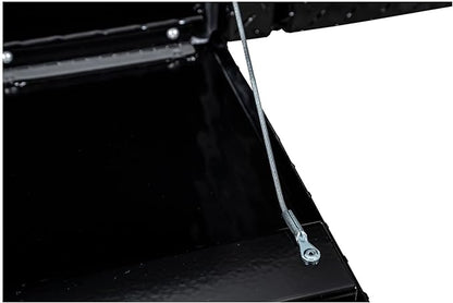Buyers Products 1721565 Black Aluminum Diamond Tread Topsider Truck Box With Drop Door, 90x18x16 Inch, Weather Resistant, Locking Compression Latch, No Drill Install, Made in USA