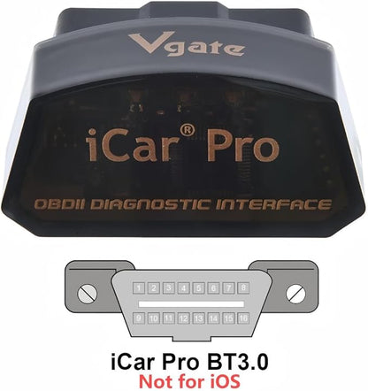 Vgate iCar Pro Bluetooth 3.0 OBD2 Scanner | Android Only – Not for iOS – Check Engine Light