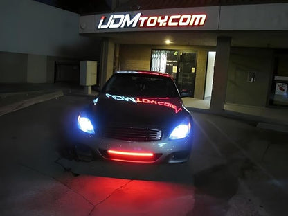 iJDMTOY 20-Inch RGB LED Knight Rider Scanner Light Bar 48-LED Strip for Car Interior Exterior Decoration Lighting