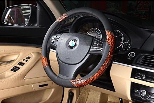 Steering Wheel Cover,Anti Slip Cover,Crocodile Grain Leather