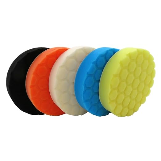 5PCS 7 Inch Buffing Pads Polishing Pads Kit 180mm Car Sponges Buffing Wheel for Car Buffer Polisher Detailing Repair Waxing Sanding (7" 5PCS)