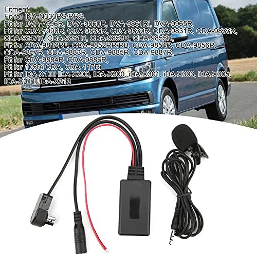 POCREATION Stable Data, Ai Net Bluetooth Bluetooth 5.0 Aux Cable Adapter with Microphone Handsfree Fit, for Cda 9857 Cda 9886 Cda 117