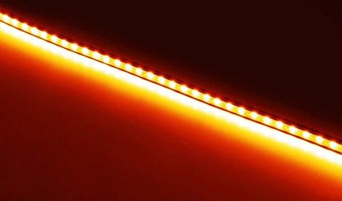 iJDMTOY 40-Inch 63-SMD Flexible LED Running Board/Side Step Lighting Kit Compatible with Truck SUV, Amber Yellow