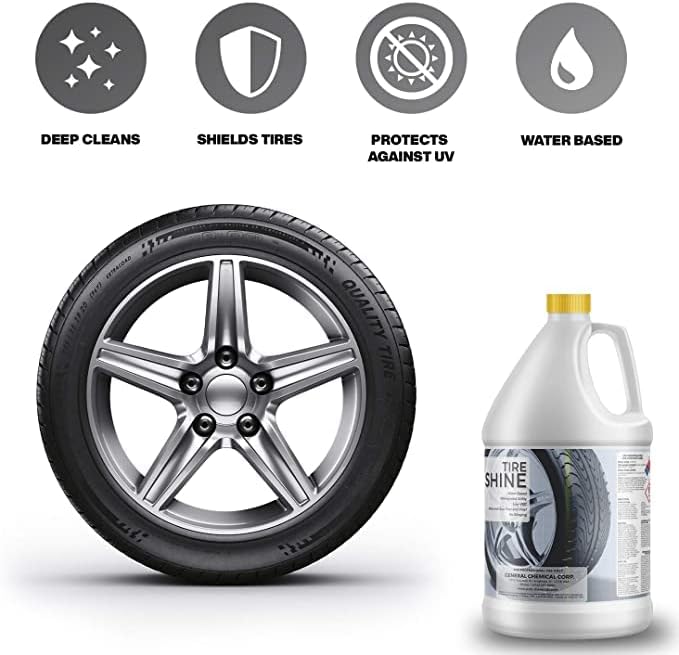 AutoGeneral - Tire Shine - Water-Based Cleaner - High-Gloss Tire Dressing - Protects Against Cracking, Fading and UV Effects - Industrial Strength - 55 Gallon Drum