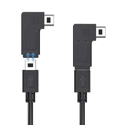 Dash Cam Power Cord Mini USB for Rove R2-4K, 11.5 ft Cable for Rexing V1 Camera, with USB C Adapter