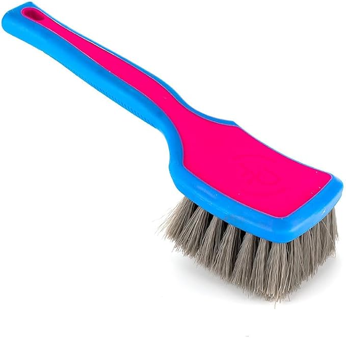 Detail Factory - ProGrip Tire Brush - Ergonomic ProGrip Handle, Stiff Synthetic Bristles, Ergonomic Design, Clean Your Tires with Ease - Octane Underglow