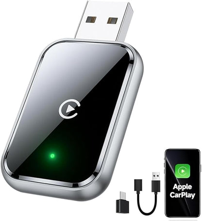 Wireless carplay Adapt for iPhone（IOS10+）.Phone-Car Connectivity.Wired to Wireless Smart car Machine Interconnection abox. Mini Size with Extended USB-A and Type-C