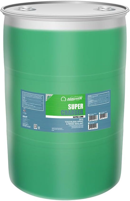 Nanoskin Ultra Line SUPER CHARGER SiO2 Touchless Spray-On/Rinse-Off Sealant 30 Gallons- Car Wash Paint & Glass Spray for Car Detailing | Safe for Cars, Trucks, Motorcycles, RVs & More | 100:1 Dilution