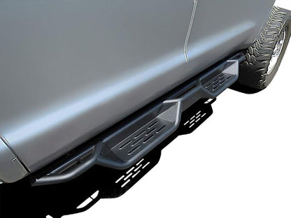 APS Black 6 Inches Tubular Drop Down Style Side Bars Running Boards Compatible with Toyota Tundra 2007-2021 Double Cab