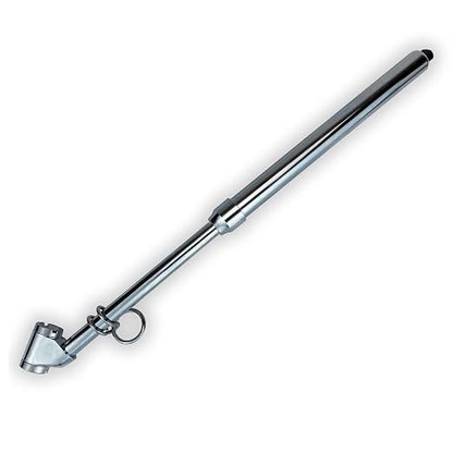Haltec GA-135S Dual Foot Truck Service Angled Chrome Tire Air Gauge. Measures 10-150 PSI in 2 PSI Increments with Metal Indicator Bar.