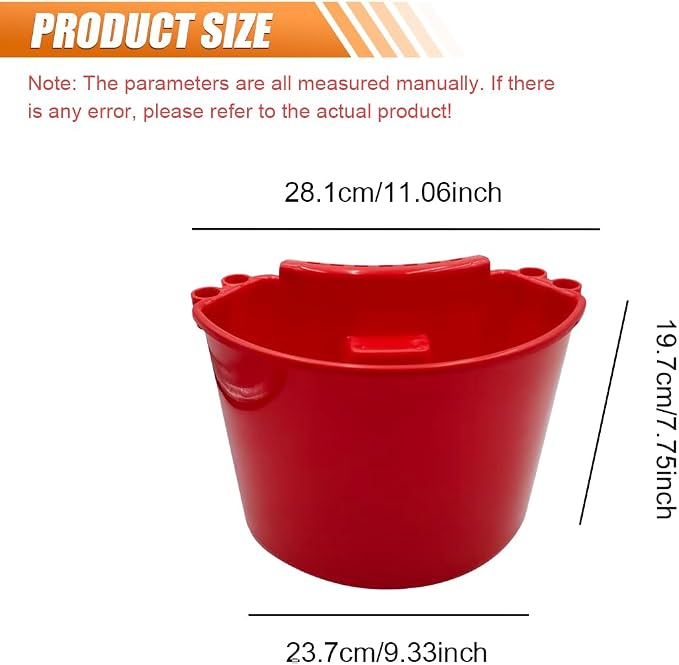 Craedli Car Detailing Bucket Organizer, Multipurpose Auto Hanging Cleaning Tool Organizer, Universal Portable Vehicle Washing Bucket Accessories for Car, Home, Garden, Camping (Red)