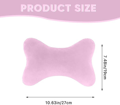 Car Headrest Pillow, Soft & Comfortable Memory Foam Car Neck Pillow for Driving Fatigue Relieve, Universal Cars Head Rest Pillows with Adjustable Strap, Car Interlor Accessorles (Pink)