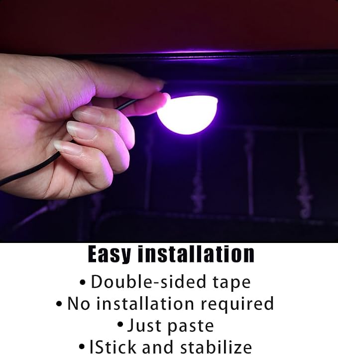 Car Interior LED Lights,Car Accessories, Automotive Ambient Neon Light Kit with USB Port, Gifts for Men and Women, 4 in 1 Decoration Lights for Car, Garden, Home, Party (Red)