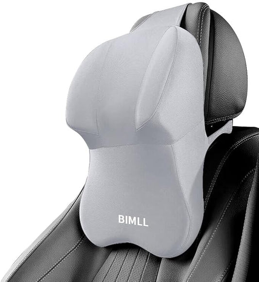 Lumbar Support Pillow for car，Car Neck Pillow Kit, Memory Foam Ergonomic Car Headrest and Lumbar Support for Driving Fatigue Relief, Comfort and Support Yougrayr Neck and Back (Grey)