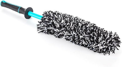 Detail Factory - Wheel Brush Kit with Interchangeable Microfiber Covers - Ultra-Soft Cleaning, Washing and Detailing Wheels, Tires, and Rims - Octane Riptide