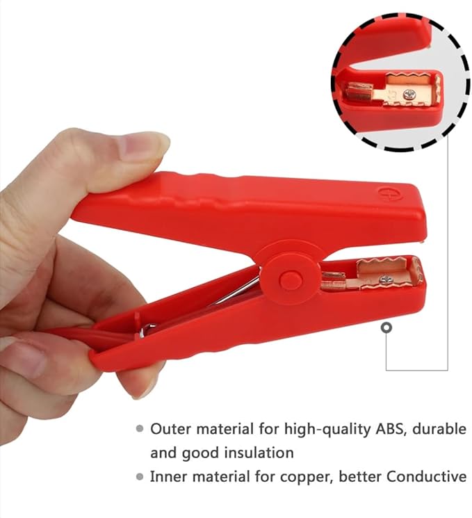 EC5 Jump Starter Cable with Battery Clamps for 12V Emergency Portable 10AWG Car Jump Start Battery Booster Cable Replacement Alligator Clips-Booster Jumper Cables -Car Jump Starter Battery Clips