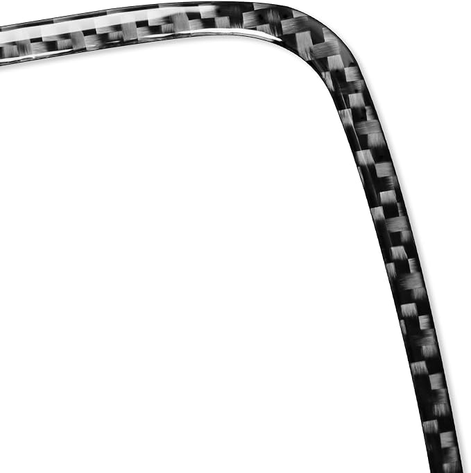 Real Premium Carbon Fiber Sticker Compatible with Audi A3 S3 RS3 8V 2013 2014 2015 2016 2017 2018 2019 Car Rear Center Console air Conditioning Vents Decor Frame Auto Interior Accessories Black