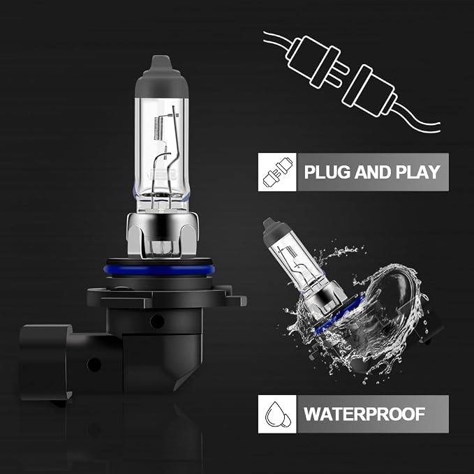 WinPower 9006 HB4 Halogen Headlight Bulb, Super Bright Warm White 55W 4300K Car High Low Beam Fog Light Replacement Lamp, Pack of 2