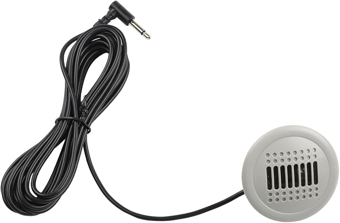 3.5mm Wired Car Microphone With 300Cm Extension Cable For Android Navigation Radio For BMW, For Mercedes-Benz, For Skoda, For Multivan, Gray ABS
