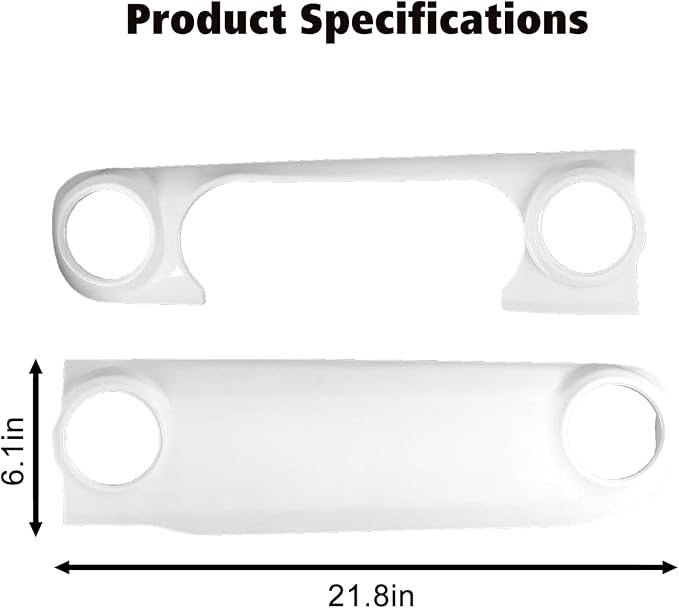 RT-TCZ Center Console Trim Cover Dashboard Control Panel Cover Decorative Interior Accessories for Jeep Wrangler JL JLU & Gladiator JT 2018-2022,White