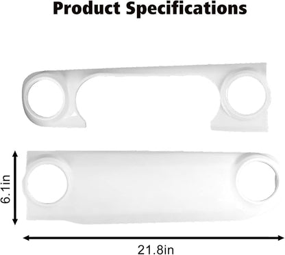 RT-TCZ Center Console Trim Cover Dashboard Control Panel Cover Decorative Interior Accessories for Jeep Wrangler JL JLU & Gladiator JT 2018-2022,White