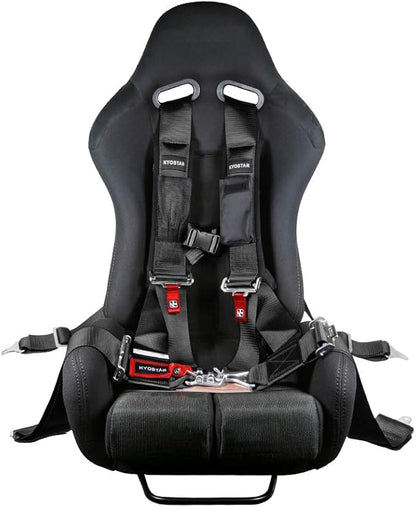 Kyostar 4 Point Harness 3 Inch with Ultra Soft Heavy Duty Shoulder Pads (8163 Black)