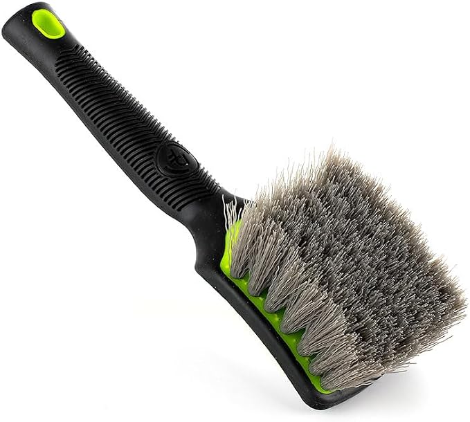 Detail Factory - ProGrip Tire Brush - Ergonomic ProGrip Handle, Stiff Synthetic Bristles, Ergonomic Design, Clean Your Tires with Ease - Octane Ectoplasm