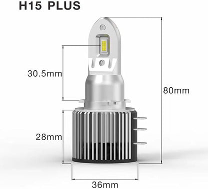 LED Headlight Bulbs 90W 9000LM 6000K Car Specific Adapters Fit for 2012-2018 Volkswagen Golf Passat GTI Tiguan High Beam Headlamp DRL Lights Plug and Play High Beam Led Headlight Bulbs White
