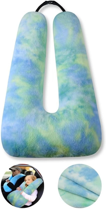 FHSGGP Travel Pillow Car Pillow Kid Car Sleeping The Sleeping Aid for Adults and Kids on Road Trips Kids Travel Pillow Colorful Green