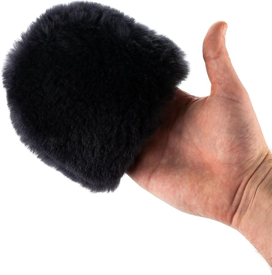 The Rag Company - Ultra Wool Wheel Mitt - Wash and Scrub Wheel Faces and Details Without Scratching or Marring Car - Marino Wool - Fits Over Fingers for Easy and Comfortable Detailing (2 Pack)