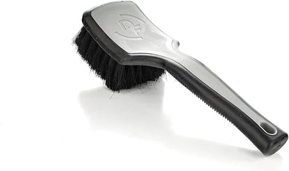 Detail Factory - ProGrip Interior Scrub Brush - Soft Bristles - Rubber Grip for Maximum Stability and Comfort - Curved Head Profile for Better Clearance - Grey