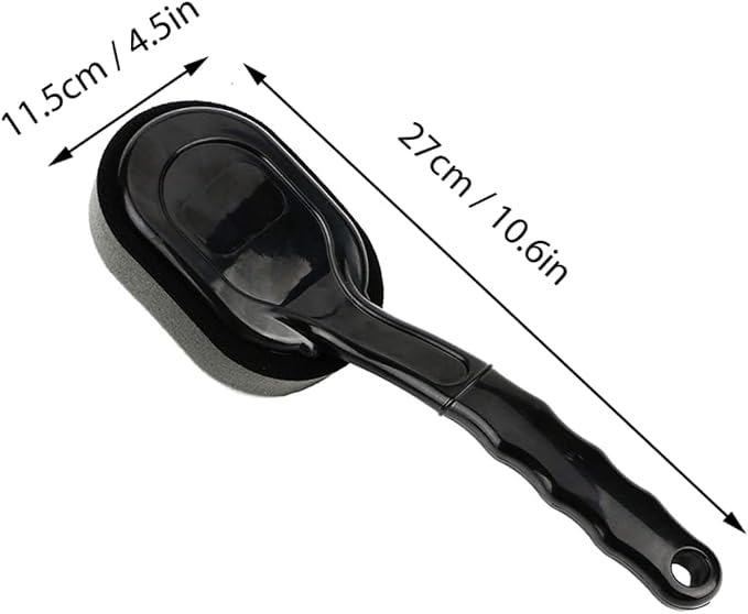 Ergonomic Tire Shine Applicator with Handle Removable Sponge Pad for Tire Dressing and Cleaning Lightweight Design for Easy Use and Storage for Car Detailing