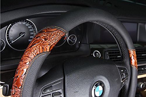 Steering Wheel Cover,Anti Slip Cover,Crocodile Grain Leather