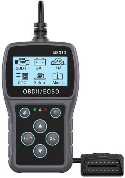 Bluetooth OBD2 Scanner Diagnostic Tool with Battery Tester: Check Engine Code Reader - Plug & Play with Live Data and Trip Analysis, Scan Tool for All OBDII Protocol Cars Since 1996